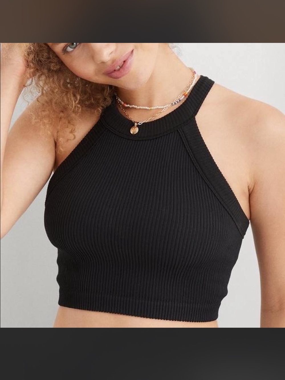 Aerie Ribbed Racerback Crop Tank